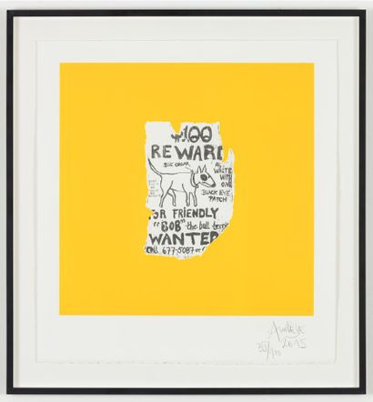 AURELE (né en 1963) Original Yellow. Lithographie sur papier vélin d'Arches. Signée,...