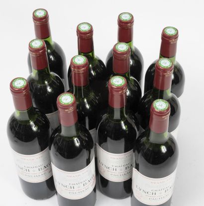 Château Lynch Bages 12 bouteilles, 1980.

GCC5 Pauillac.

Niveaux haute épaule.

Petites...