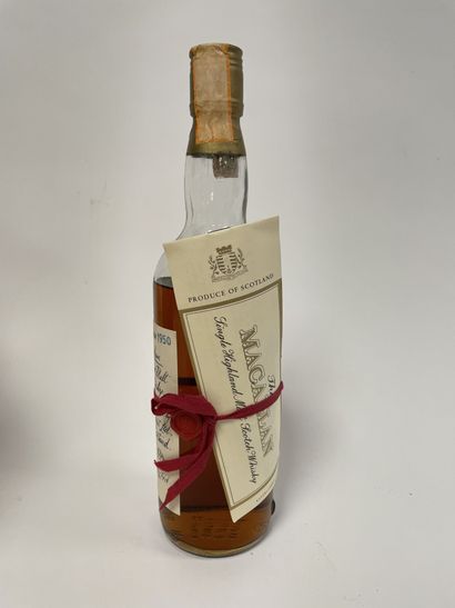 THE MACALLAN SINGLE HIGHLAND MALT SCOTCH WHISKY 1 bottle, 1950. 

In wooden case,...