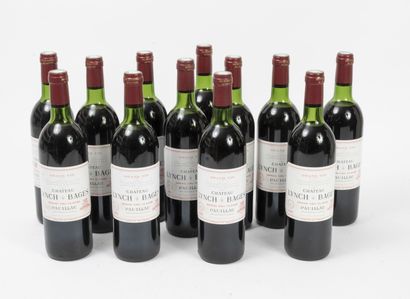 Château Lynch Bages 12 bottles, 1980.

GCC5 Pauillac.

High shoulder levels.

Small...