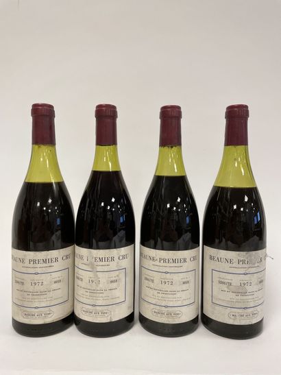 BEAUNE PREMIER CRU 4 bottles, 1972.

Low and very low level.

Rubs, stains, wear...