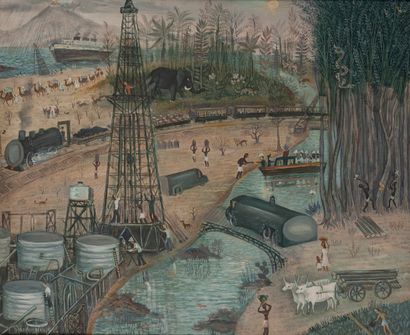 Jean RAFFY LE PERSAN (1920-2008) The petrochemical factory.

Oil on canvas.

Signed...