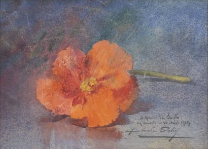 Blanche Odin (1865-1957) Poppy, 1929.

Watercolor on paper.

Signed, dedicated and...