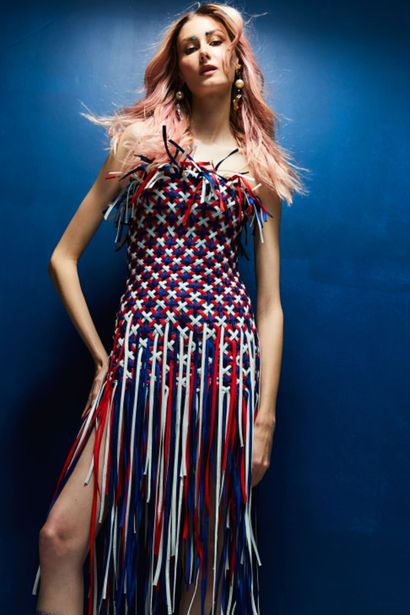 Robe "14 Juillet" Dress "14 Juillet" made by deconstructing three garments: a vintage...