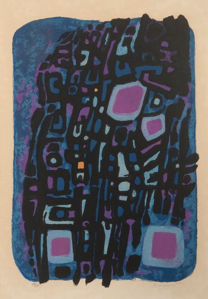 Alfred MANESSIER (1911-1993) Untitled.

Lithograph in colors.

Signed lower right...