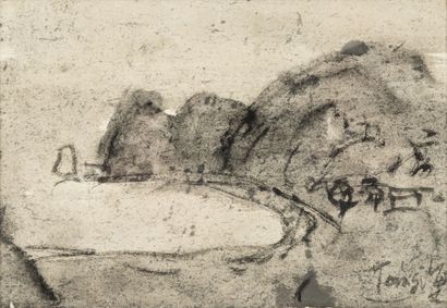 T'ANG Haywen (1927-1991) Landscape.

Ink and wash on paper.

Signed lower right.

11...