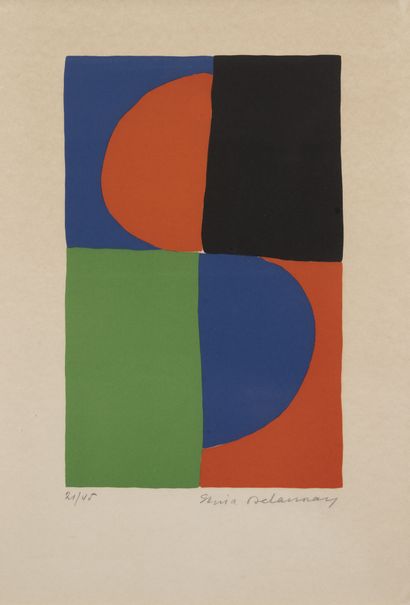 Sonia DELAUNAY (1885-1979) Untitled, 1963.

Lithograph on paper.

Signed lower right...