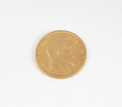 France Coin of 20 Francs gold, Napoleon III, Paris 1862. 

Weight : 6.4 g.

Some...