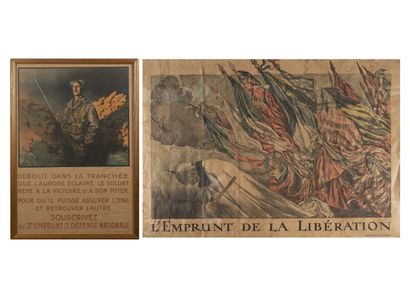 null Lot of two posters : 

-Standing in the trench ... 

Illustrated by Lieutenant...