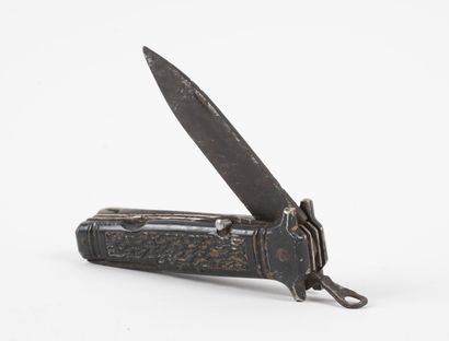 Air Force folding knife with metal plate...
