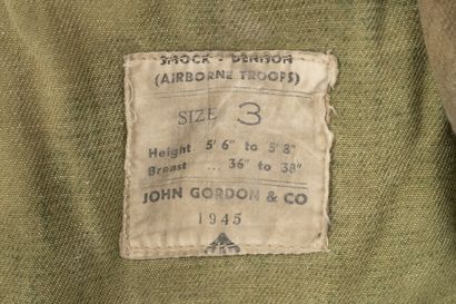 null Denison Smock, 2nd type with its 1945 label, size 3.

With beavertail, missing...