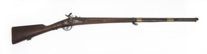 POUR L'AFRIQUE DU NORD, fin du XIXème siècle Fusil de traite (composite) à silex,...
