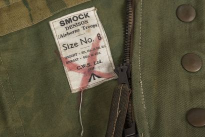 null Denison Smock in camouflaged canvas, 1st model with its label of the manufacturer...