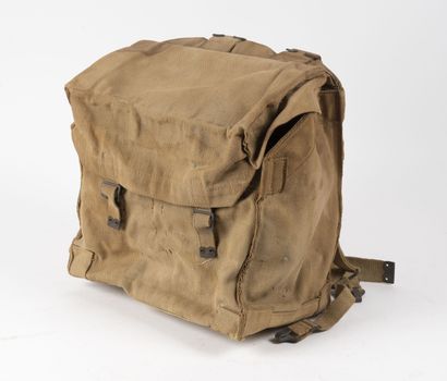 null Large British web haversack with shoulder strap dated 1943.

Good condition...