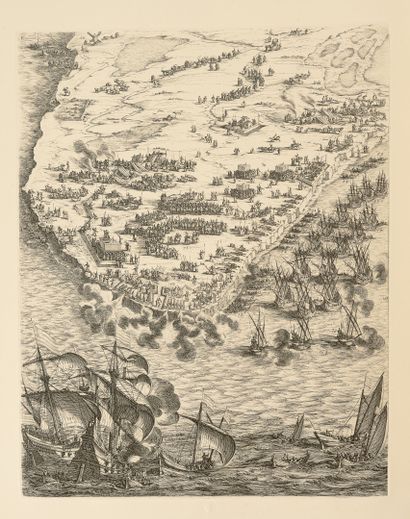 D'après Jacques CALLOT (1592-1635) Le Siège de la Rochelle.

Petite planches titre...