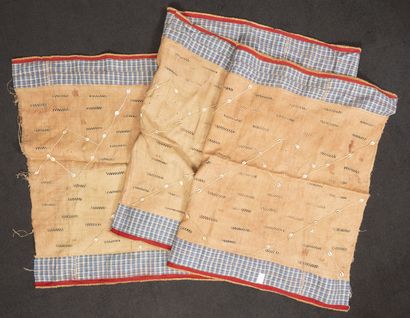 null A Ntshak or Kuba loincloth in raffia and plaid with cowries and embroidery.

81...