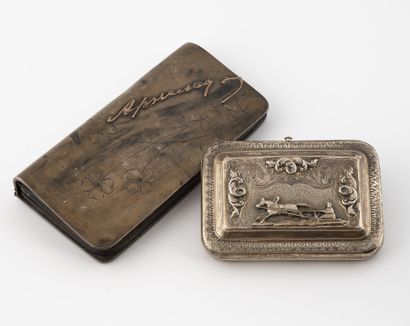 RUSSIE Rectangular wallet, silver frame (84 zolotniks / 875 / min. 800), hinged flap...