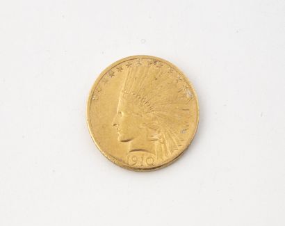 ETATS-UNIS Une pièce de 10 dollars en or, 1910. 

Poids : 16.6 g.