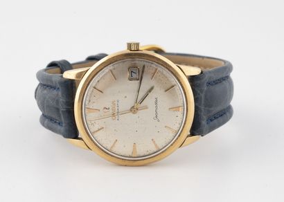 OMEGA Seamaster Automatic Men's wrist watch. 

Yellow gold case (750). 

Brushed...