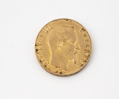 FRANCE Une pièce de 50 francs or, Paris,1857. 

poids : 16.1 g.

Rayures et usur...