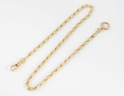 Watch chain in yellow gold (750) with links...