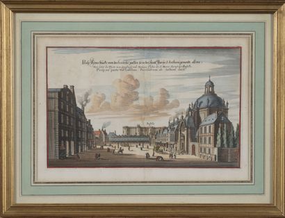 Écoles française et allemande de la fin du XVIIIème siècle Bastilles (x3), Galerie...