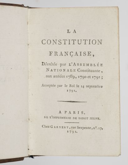null La Constitution Française décrétée par l'Assemblée Nationale Constituante, aux...