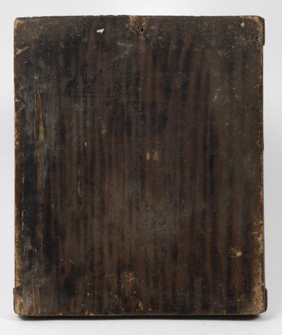 RUSSIE, fin du XIXème siècle Saint Nicolas en buste.

Icône. Tempera sur bois.

Inscription...