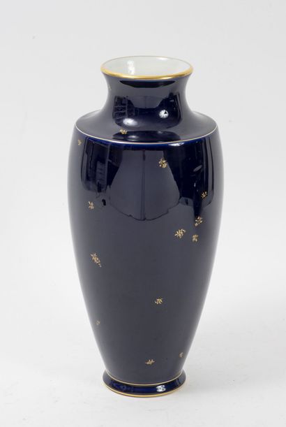 Manufacture nationale de SÈVRES Vase spindle, with high neck in horn.

In porcelain...
