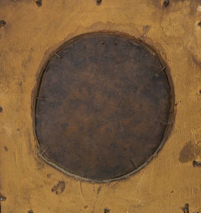 ÉCOLE du XVIIème siècle The denial of Saint Peter.

Oil on copper (tondo).

Diameter...