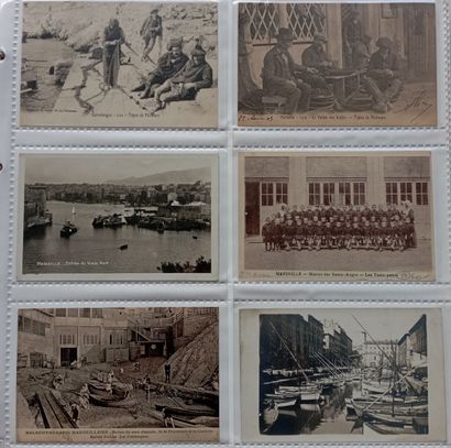 FRANCE, Sausset les Pins, Marseille... premier tiers du XXème siècle Album of postcards...