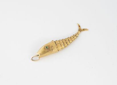 Pendentif en or jaune (750) en forme de poisson...