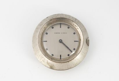 JAEGER LECOULTRE pour PIERRE CARDIN Boîtier de montre rond en métal brossé à pan...