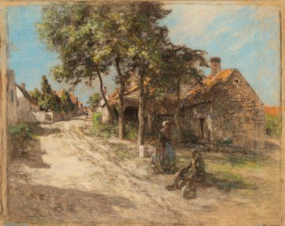 Léon Augustin LHERMITTE (1844-1925) 
A Road in Artois, 1905.

Pastel on paper mounted...