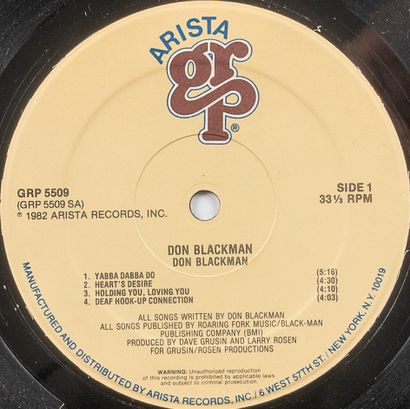 null Don Blackman S/T pressing US Happauge Pressing style in shrinkwrap, wrinkles...