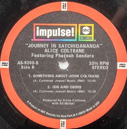 null Alice Coltrane Journey in SATCHIDANANDA US Gatefold pressing

VG+ / VG