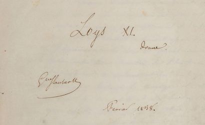 FLAUBERT Gustave (1821-1880). 
autograph manuscript signed "Gve Flaubert", Loys XI,...