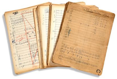 HAHN Reynaldo (1874-1947). 
MANUSCRIT MUSICAL autographe, La Fête chez Thérèse, (1910)...