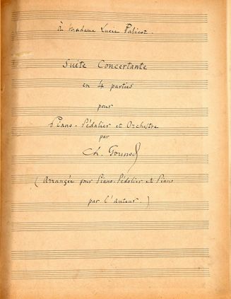 gounod Charles (1818-1893). 
MANUSCRIT MUSICAL autographe signé « Ch. Gounod », Suite...
