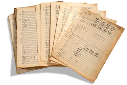 AURIC Georges (1899-1983). 
MUSICAL MANUSCRIPT autographed by "Georges Auric", La...