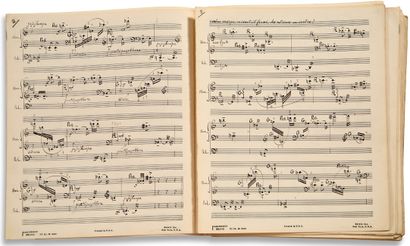 messiaen Olivier (1908-1992). 
MANUSCRIT MUSICAL autographe signé « Olivier Messiaen...