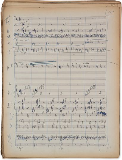 HAHN Reynaldo (1874-1947). 
autograph musical manuscript, La Fête chez Thérèse, (1910);...