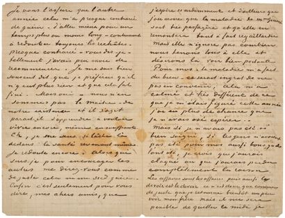 VAN GOGH VINCENT (1853-1890). 
L.A.S. « Vincent », [Saint-Rémy de Provence 20 janvier...