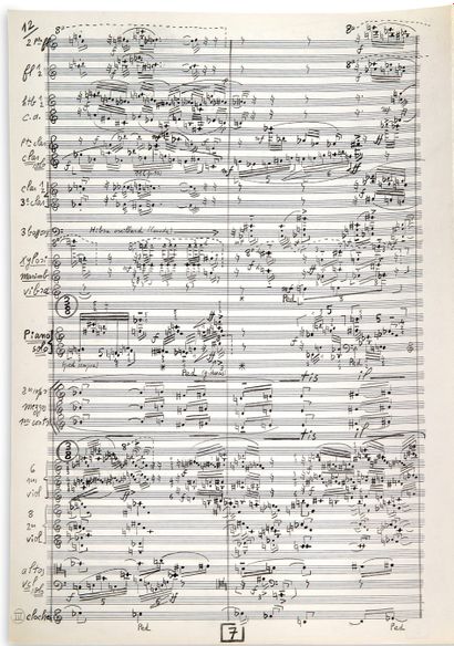 messiaen Olivier (1908-1992). 
MANUSCRIT MUSICAL autographe signé « Olivier Messiaen...