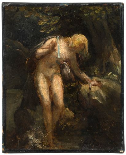 GÉRICAULT Théodore (1791-1824) Attribué à 
Narcissus reflecting in the water, also...