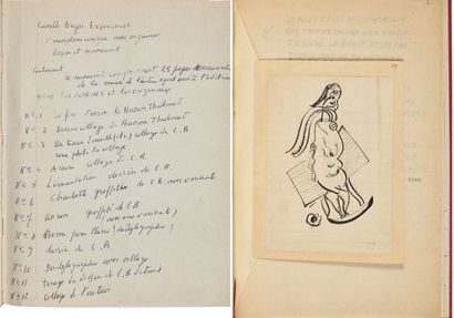 null BRYEN Camille (1907-1977).

Autograph MANUSCRIPT with drawings, Expériences,...