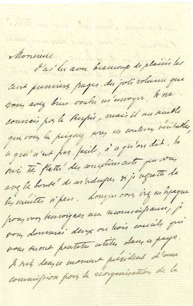 null MÉRIMÉE Prosper (1803-1870).

L.A.S. « Pr Mérimée », 21 janvier 1858, à Léon...