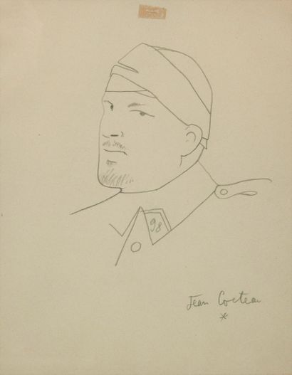 null COCTEAU Jean (1889-1963).

Original Sketch signed "Jean Cocteau", [Guillaume...