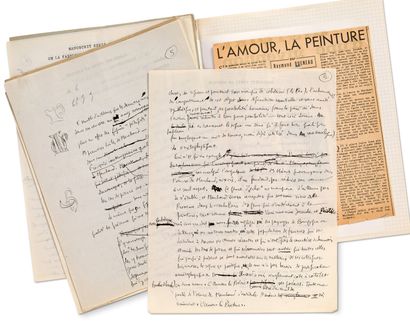 null QUENEAU Raymond (1903-1976).

2 autograph MANUSCRITS signed "Raymond Queneau",...