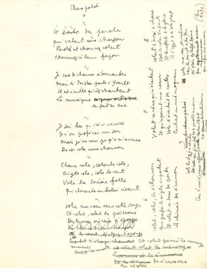 null COCTEAU Jean (1889-1963).

9 MANUSCRITS autographes, [Monologues et chansons,...